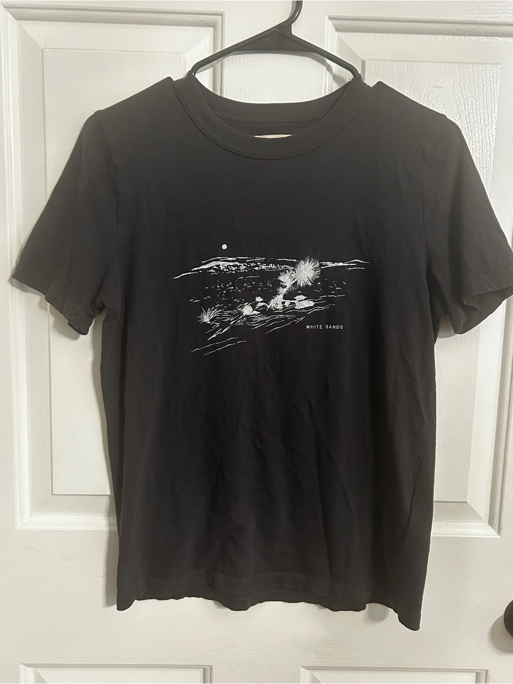 Madewell White Sands Softfade Cotton Oversized Graphic Tee Black